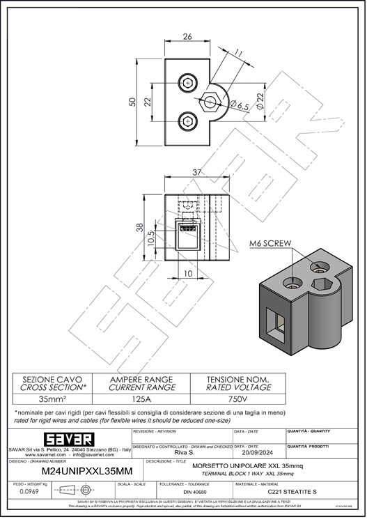 Terminal block one way XXL - Terminal blocks