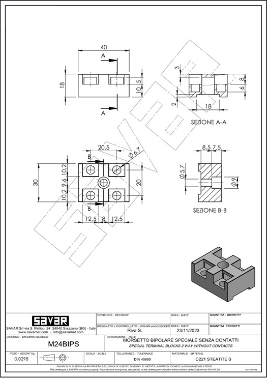 Terminal block two ways without inserts - Terminal blocks